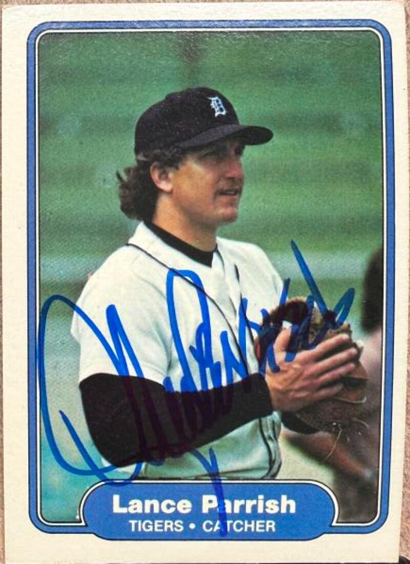 Lance Parrish Signed 1982 Fleer Baseball Card - Detroit Tigers #276