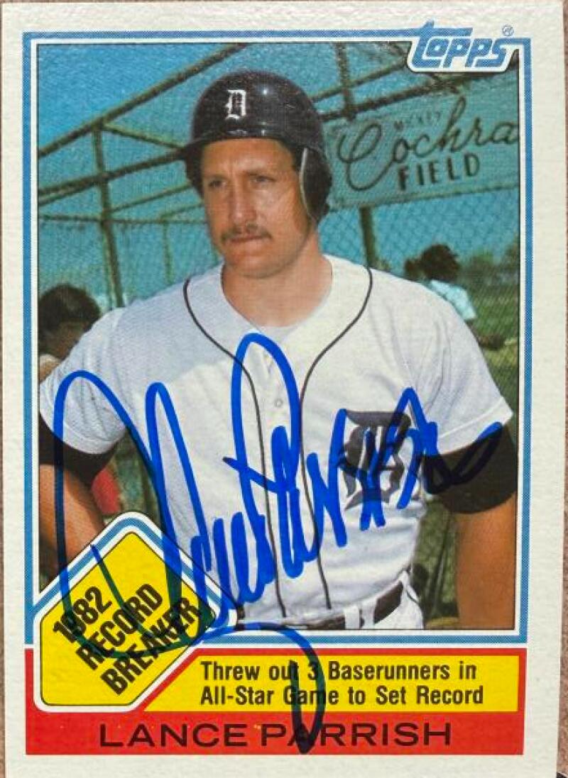 Lance Parrish Signed 1983 Topps Baseball Card - Detroit Tigers #4