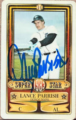 Lance Parrish Signed 1983 Perma-Graphics Super Stars Credit Cards Baseball Card - Detroit Tigers #30