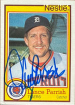 Lance Parrish Signed 1984 Topps Nestle Dream Team Baseball Card - Detroit Tigers #8