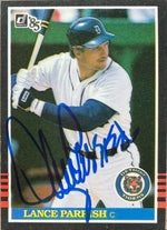 Lance Parrish Signed 1985 Donruss Baseball Card - Detroit Tigers #49