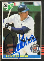 Lance Parrish Signed 1985 Leaf Baseball Card - Detroit Tigers #41