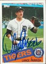 Lance Parrish Signed 1985 Topps Baseball Card - Detroit Tigers #160