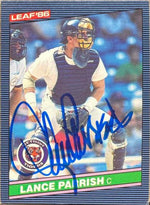 Lance Parrish Signed 1986 Leaf Baseball Card - Detroit Tigers #201