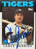 Lance Parrish Signed 1986 Topps Baseball Card - Detroit Tigers #740