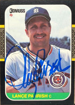 Lance Parrish Signed 1987 Donruss Baseball Card - Detroit Tigers #91