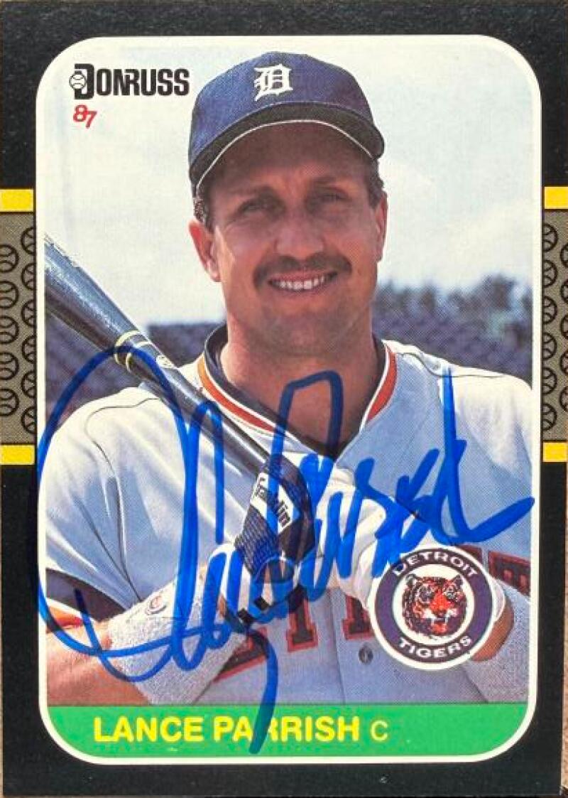 Lance Parrish Signed 1987 Donruss Baseball Card - Detroit Tigers #91