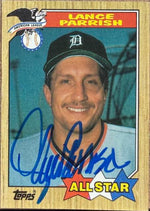 Lance Parrish Signed 1987 Topps Baseball Card - Detroit Tigers #613