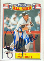 Lance Parrish Signed 1987 Topps - 1986 All-Star Game Commemorative Set (Glossy All-Stars) Baseball Card - Detroit Tigers #20