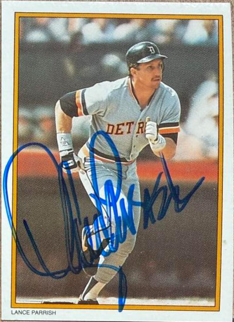 Lance Parrish Signed 1987 Topps - 1987 All-Star Set Collector's Edition (Glossy Send-Ins) Baseball Card - Detroit Tigers #58