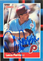 Lance Parrish Signed 1988 Donruss Baseball Card - Philadelphia Phillies #359