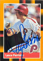 Lance Parrish Signed 1988 Donruss Baseball's Best Baseball Card - Philadelphia Phillies #184