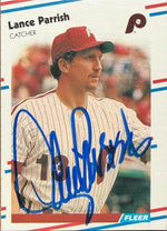 Lance Parrish Signed 1988 Fleer Baseball Card - Philadelphia Phillies #310