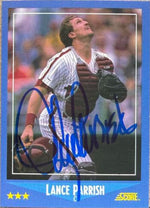 Lance Parrish Signed 1988 Score Baseball Card - Philadelphia Phillies #131