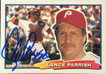 Lance Parrish Signed 1988 Topps Big Baseball Card - Philadelphia Phillies #45