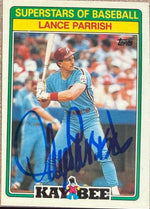 Lance Parrish Signed 1988 Topps Kay-Bee Superstars of Baseball Baseball Card - Philadelphia Phillies #22