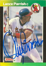 Lance Parrish Signed 1989 Donruss Baseball's Best Baseball Card - California Angels #59