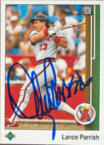 Lance Parrish Signed 1989 Upper Deck Baseball Card - California Angels #775