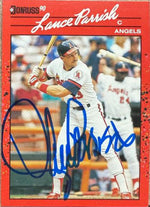 Lance Parrish Signed 1990 Donruss Baseball Card - California Angels #213