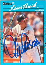 Lance Parrish Signed 1990 Donruss Best of the AL Baseball Card - California Angels #59
