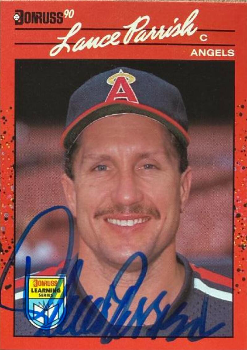 Lance Parrish Signed 1990 Donruss Learning Series Baseball Card - California Angels #41
