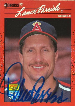 Lance Parrish Signed 1990 Donruss Learning Series Baseball Card - California Angels #41