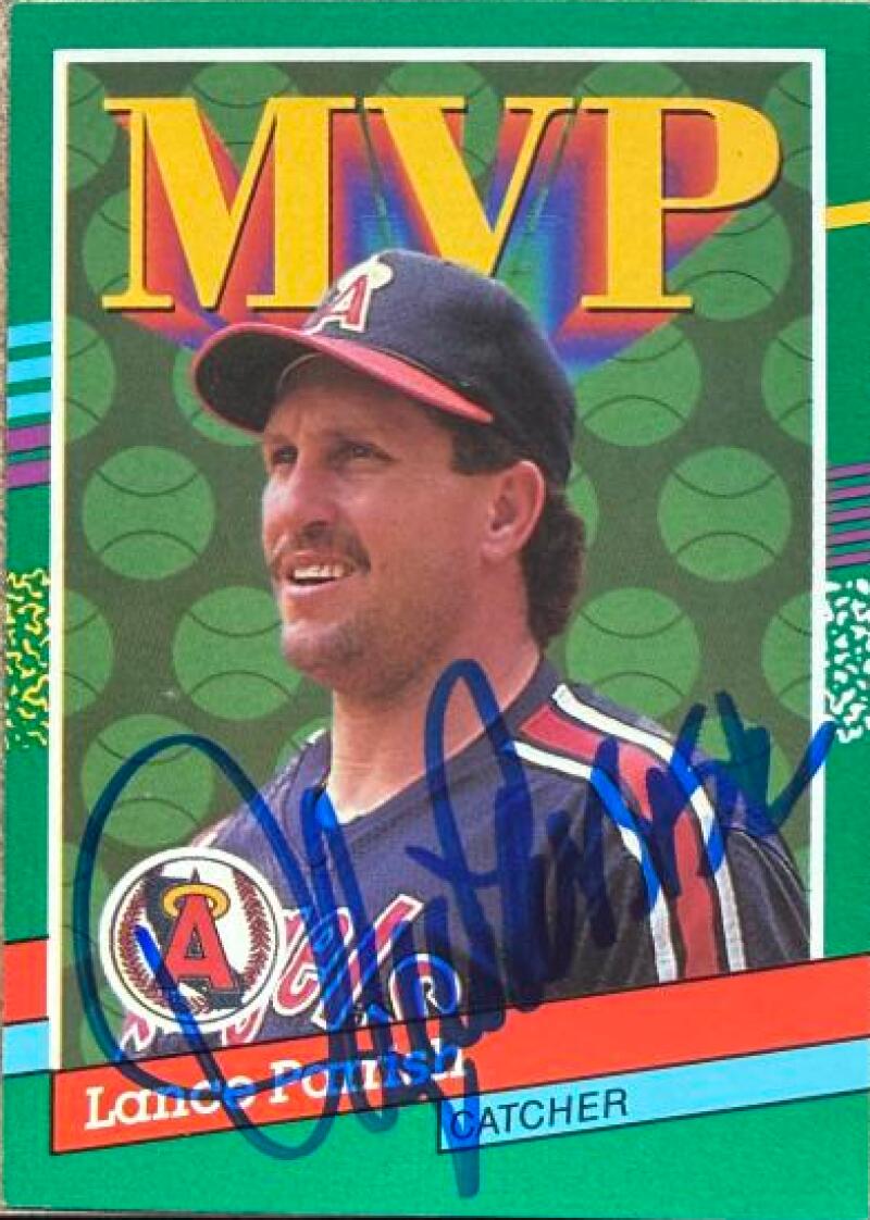 Lance Parrish Signed 1991 Donruss Baseball Card - California Angels #388