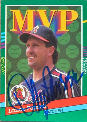 Lance Parrish Signed 1991 Donruss Baseball Card - California Angels #388