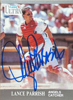 Lance Parrish Signed 1991 Fleer Ultra Baseball Card - California Angels #51