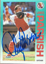 Lance Parrish Signed 1992 Fleer Baseball Card - California Angels #66