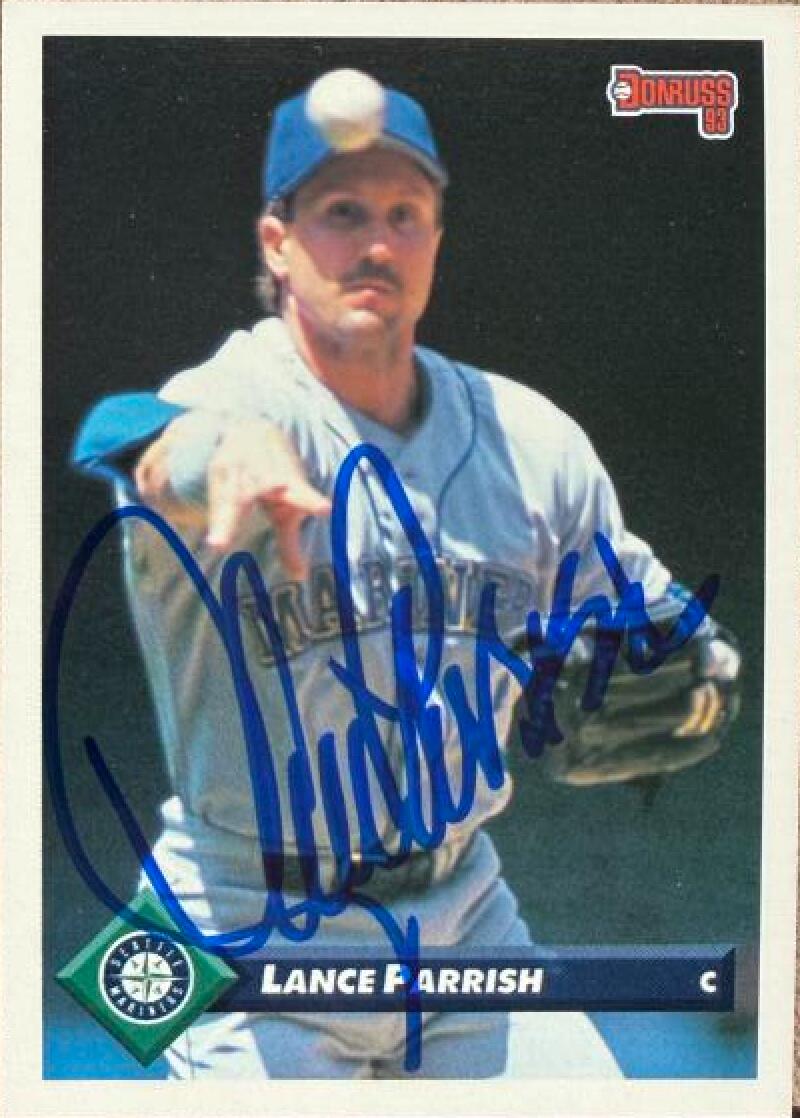 Lance Parrish Signed 1993 Donruss Baseball Card - Seattle Mariners #85
