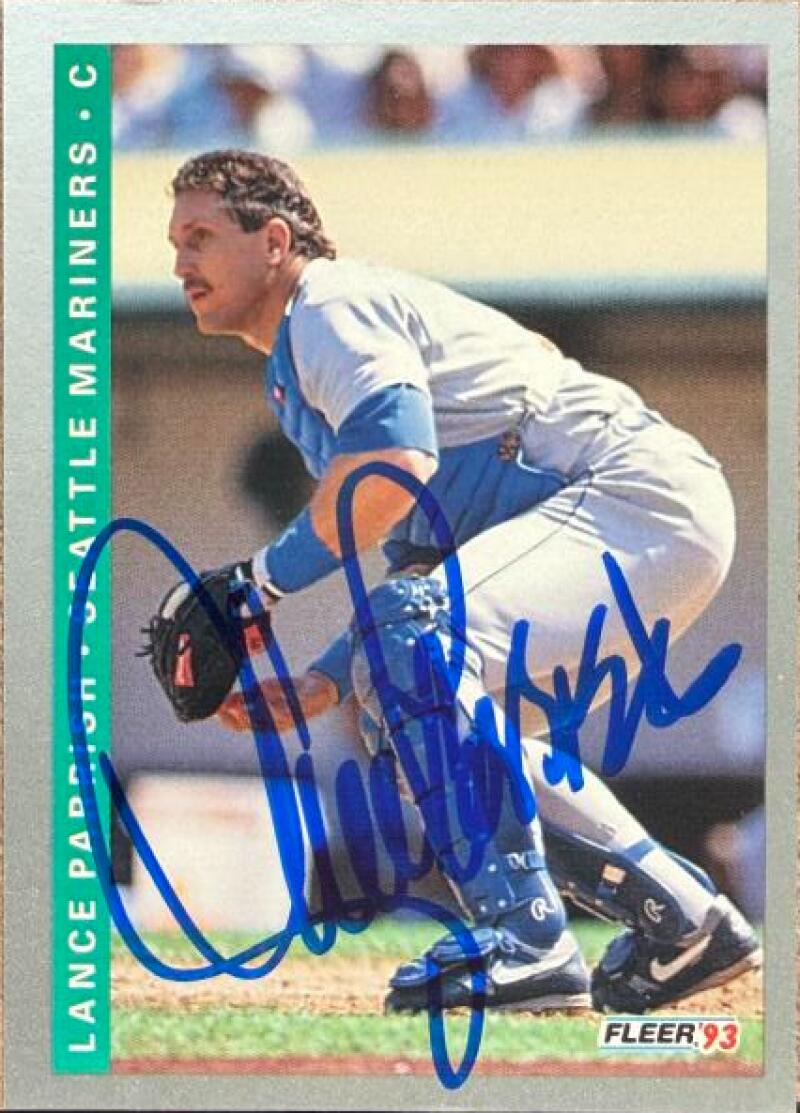 Lance Parrish Signed 1993 Fleer Baseball Card - Seattle Mariners #679