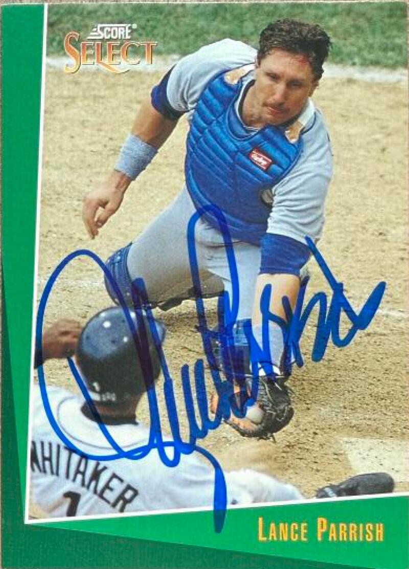 Lance Parrish Signed 1993 Score Select Baseball Card - Seattle Mariners #388