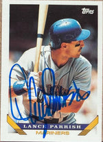 Lance Parrish Signed 1993 Topps Baseball Card - Seattle Mariners #609