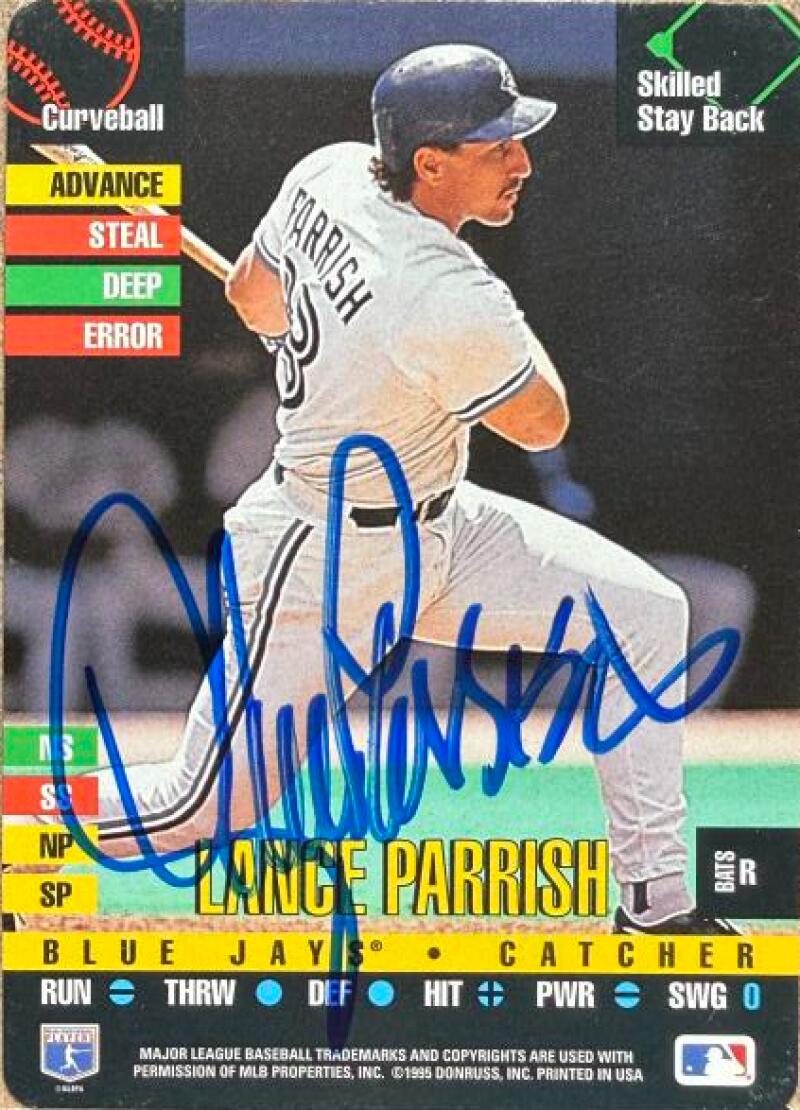 Lance Parrish Signed 1995 Donruss Top of the Order Baseball Card - Toronto Blue Jays #NNO