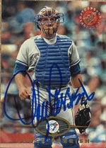 Lance Parrish Signed 1995 Stadium Club Baseball Card - Toronto Blue Jays #604