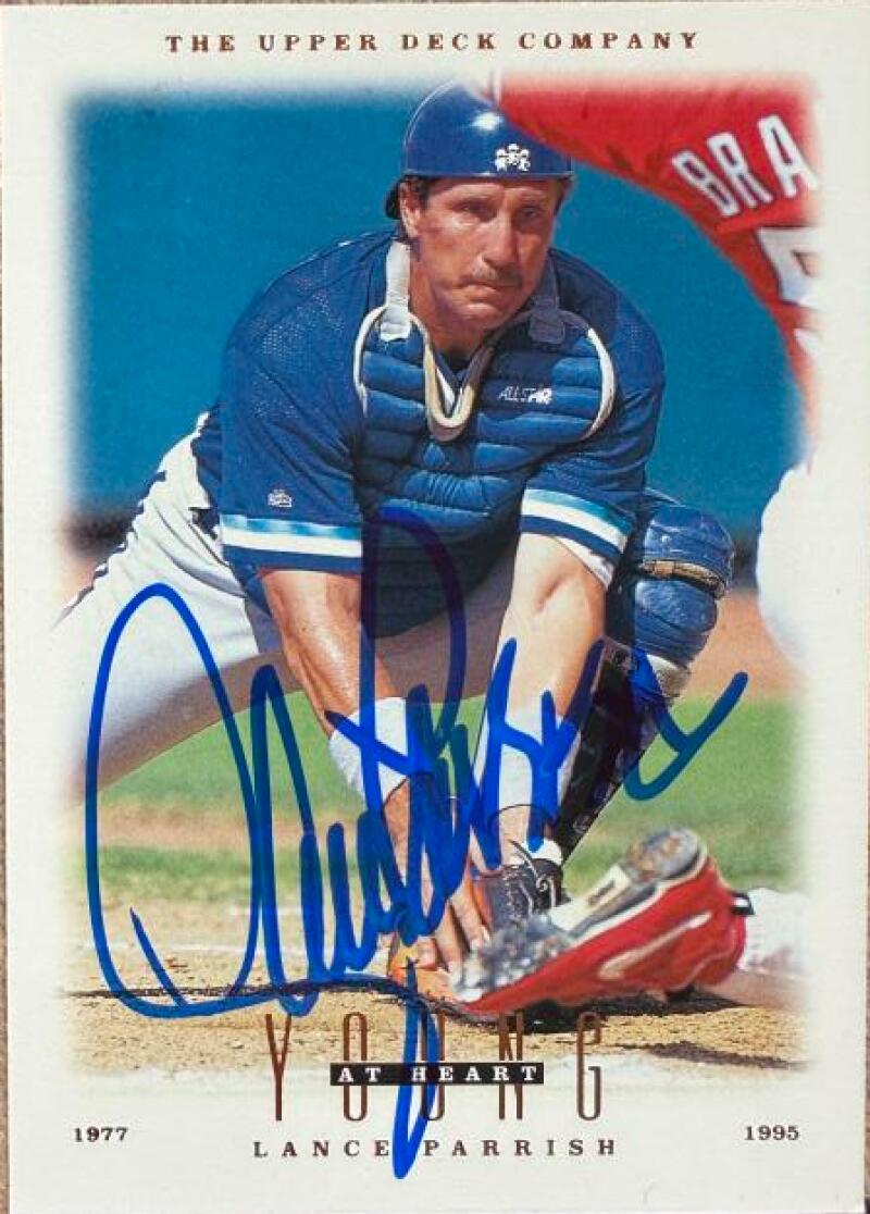 Lance Parrish Signed 1996 Upper Deck Baseball Card - Toronto Blue Jays #104