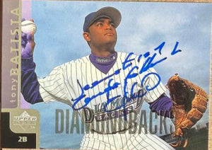 Tony Batista Signed 1998 Upper Deck Baseball Card - Arizona Diamondbacks #638