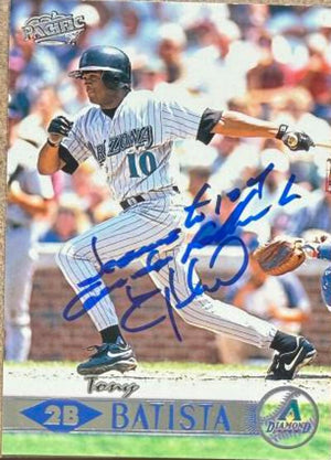 Tony Batista Signed 1999 Pacific Baseball Card - Arizona Diamondbacks #14