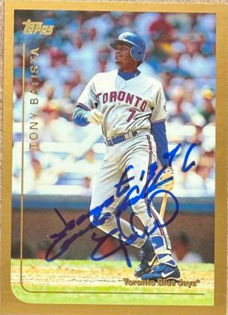 Tony Batista Signed 1999 Topps Traded and Rookies Baseball Card - Toronto Blue Jays #T100