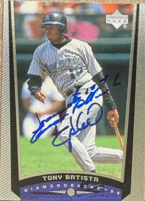 Tony Batista Signed 1999 Upper Deck Baseball Card - Arizona Diamondbacks #306