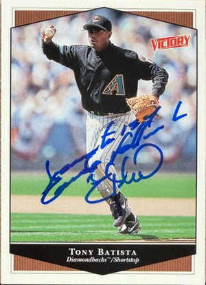 Tony Batista Signed 1999 Upper Deck Victory Baseball Card - Arizona Diamondbacks #23