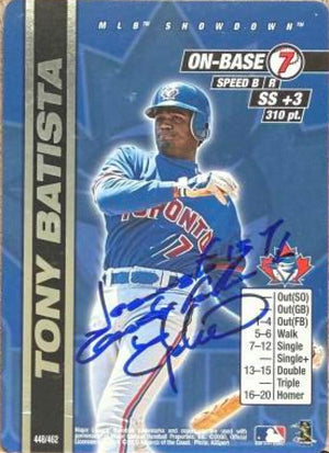 Tony Batista Signed 2000 MLB Showdown Unlimited Baseball Card - Toronto Blue Jays #448