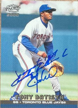 Tony Batista Signed 2000 Pacific Baseball Card - Toronto Blue Jays #435
