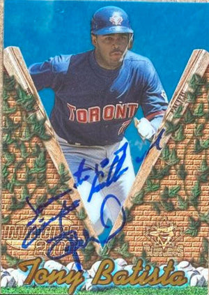 Tony Batista Signed 2000 Pacific Invincible Baseball Card - Toronto Blue Jays #147