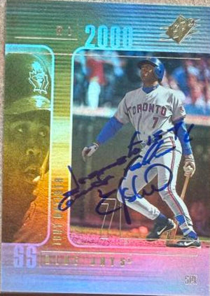 Tony Batista Signed 2000 SPx Baseball Card - Toronto Blue Jays #19