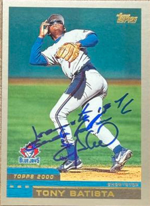 Tony Batista Signed 2000 Topps Baseball Card - Toronto Blue Jays #439