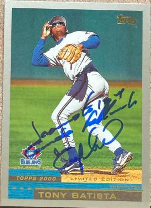 Tony Batista Signed 2000 Topps Limited Edition Baseball Card - Toronto Blue Jays #439