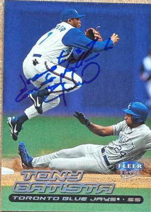 Tony Batista Signed 2000 Fleer Ultra Baseball Card - Toronto Blue Jays #194