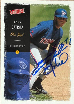 Tony Batista Signed 2000 Upper Deck Victory Baseball Card - Toronto Blue Jays #37